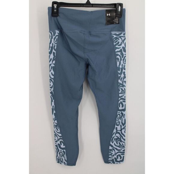 Under Armour Compression High Rise Ankle Legging Dusty Blue panel Designs M NWT - Picture 5 of 8